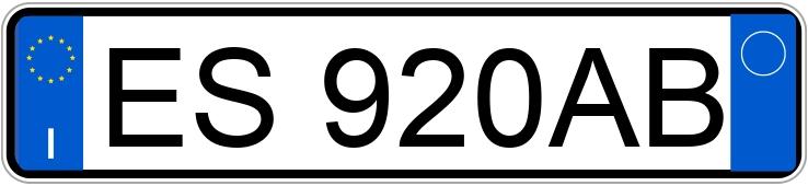 Die Registrierungsnummer ES920AB hat AUDI A3 SPORTBACK