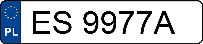 Numer rejestracyjny ES 9977A posiada VOLKSWAGEN GOLF - ES9977A