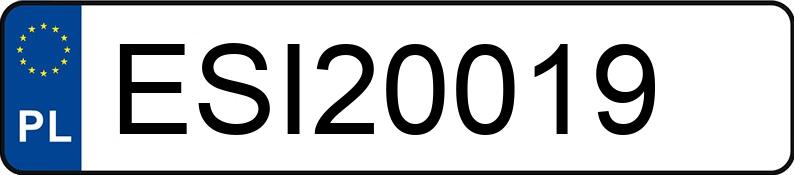 Numer rejestracyjny ESI 20019 posiada VOLKSWAGEN GOLF - ESI20019 Numer rejestracyjny ESI 20019 posiada VOLKSWAGEN GOLF - ESI20019