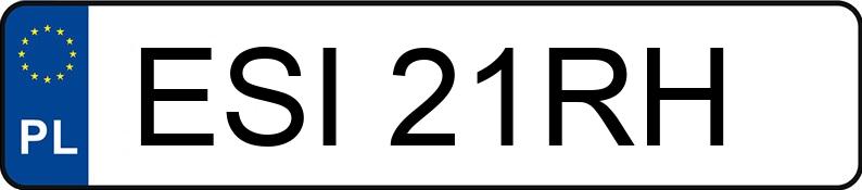 Numer rejestracyjny ESI 21RH posiada NISSAN Almera 1.4 MR`95 SLX - ESI21RH