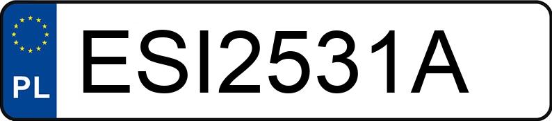 Numer rejestracyjny ESI 2531A posiada SKODA Fabia 1.4 MR`99 E3 Comfort - ESI2531A Numer rejestracyjny ESI 2531A posiada SKODA Fabia 1.4 MR`99 E3 Comfort - ESI2531A