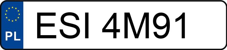 Numer rejestracyjny ESI 4M91 posiada WEIJER --- - ESI4M91 Numer rejestracyjny ESI 4M91 posiada WEIJER --- - ESI4M91