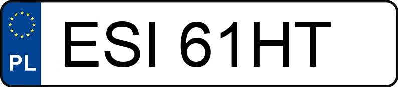 Numer rejestracyjny ESI 61HT posiada VOLKSWAGEN Golf II 1.6 Kat. GL - ESI61HT