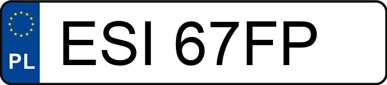 Numer rejestracyjny ESI 67FP posiada OPEL  - ESI67FP