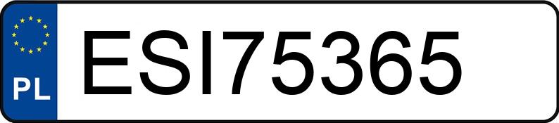 Numer rejestracyjny ESI 75365 posiada TOYOTA AVENSIS - ESI75365