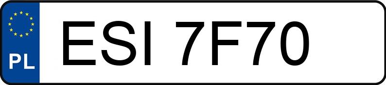 Numer rejestracyjny ESI 7F70 posiada BLYSS K 75 - ESI7F70