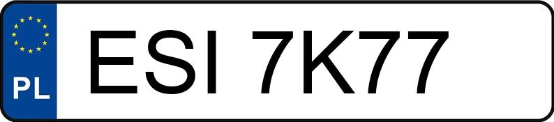 Numer rejestracyjny ESI 7K77 posiada WZSR-PILAWA GÓRNA D44B - ESI7K77