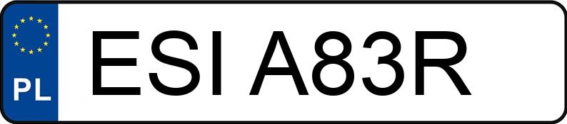 Numer rejestracyjny ESI A83R posiada ZETOR 7211.2 - ESIA83R