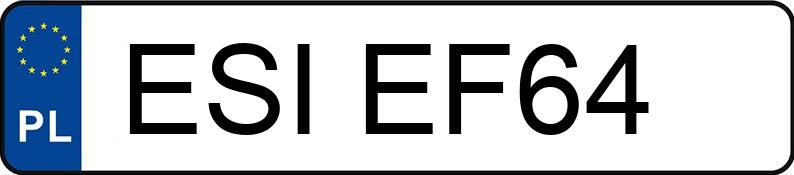 Numer rejestracyjny ESI EF64 posiada VOLKSWAGEN GOLF 1.9 TDI - ESIEF64 Numer rejestracyjny ESI EF64 posiada VOLKSWAGEN GOLF 1.9 TDI - ESIEF64