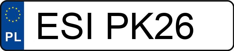 Numer rejestracyjny ESI PK26 posiada MERCEDES-BENZ 500 - ESIPK26