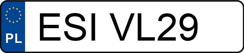 Numer rejestracyjny ESI VL29 posiada EGLMOTOR LYDA203E-1 - ESIVL29