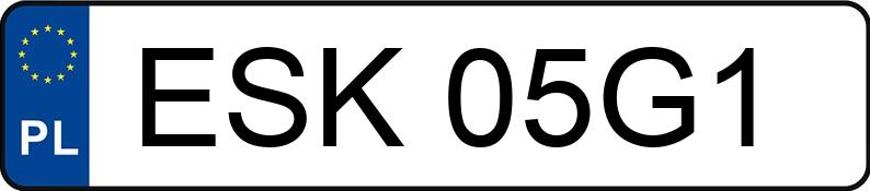 Numer rejestracyjny ESK 05G1 posiada OPEL INSIGNIA - ESK05G1 Numer rejestracyjny ESK 05G1 posiada OPEL INSIGNIA - ESK05G1