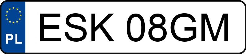 Numer rejestracyjny ESK 08GM posiada VOLKSWAGEN GOLF - ESK08GM