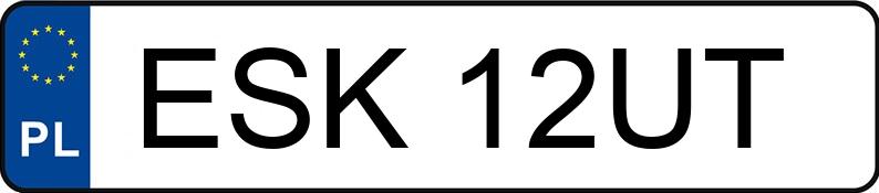 Numer rejestracyjny ESK 12UT posiada VOLVO S60 2.4 MR`00 E3 S60 2.4 MR`00 E3 - ESK12UT