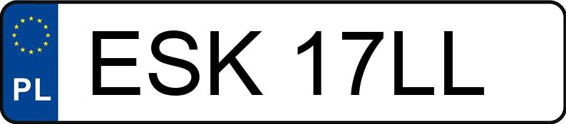 Numer rejestracyjny ESK 17LL posiada NISSAN PRIMERA - ESK17LL