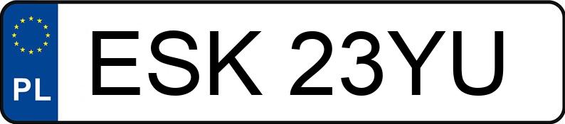 Numer rejestracyjny ESK 23YU posiada SEAT Leon 1.6 MR`99 1M Stella - ESK23YU