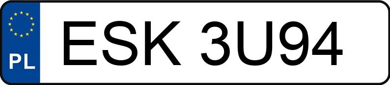 Numer rejestracyjny ESK 3U94 posiada OPEL Zafira Tourer CDTI MR`12 E5 Enjoy - ESK3U94