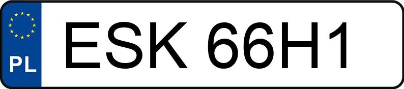Numer rejestracyjny ESK 66H1 posiada MERCEDES-BENZ S 500 Kat. MR`02 E3 220 S 500 Kat. MR`02 E3 220 - ESK66H1