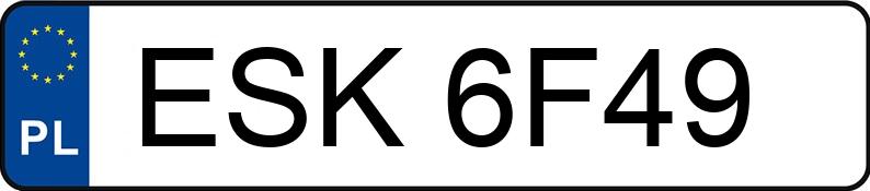 Numer rejestracyjny ESK 6F49 posiada BMW 730 Diesel Kat. E38 Aut. - ESK6F49