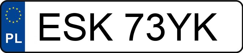 Numer rejestracyjny ESK 73YK posiada FIAT PANDA - ESK73YK