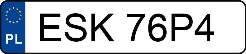 Numer rejestracyjny ESK 76P4 posiada JOHN DEERE 7810 - ESK76P4