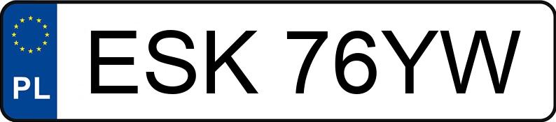 Numer rejestracyjny ESK 76YW posiada PEUGEOT 5008 HDI MR`10 E5 Premium+ 150 - ESK76YW