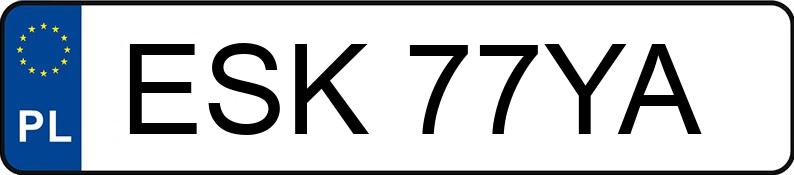 Numer rejestracyjny ESK 77YA posiada LEXUS IS 200 - ESK77YA