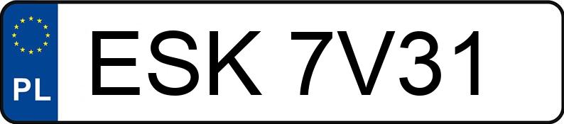 Numer rejestracyjny ESK 7V31 posiada AUDI A3 2.0 TDi MR`06 E4 8P Ambiente - ESK7V31