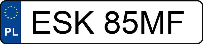 Numer rejestracyjny ESK 85MF posiada OPEL CORSA - ESK85MF Numer rejestracyjny ESK 85MF posiada OPEL CORSA - ESK85MF