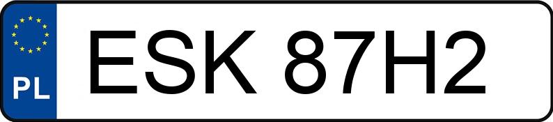 Numer rejestracyjny ESK 87H2 posiada VOLKSWAGEN GOLF - ESK87H2 Numer rejestracyjny ESK 87H2 posiada VOLKSWAGEN GOLF - ESK87H2