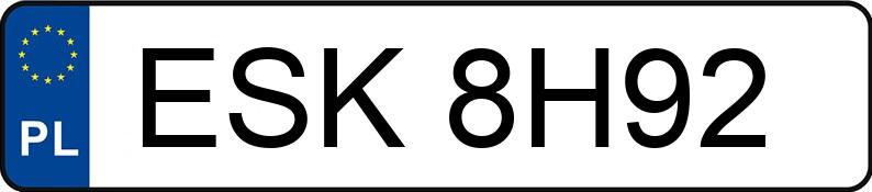 Numer rejestracyjny ESK 8H92 posiada MERCEDES-BENZ E 320 CDI MR`00 210 Elegance - ESK8H92