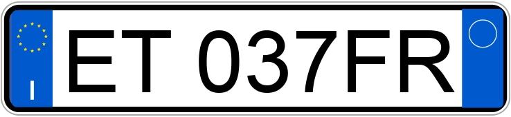 Numer rejestracyjny ET037FR posiada LANCIA Ypsilon 3a serie Numer rejestracyjny ET037FR posiada LANCIA Ypsilon 3a serie