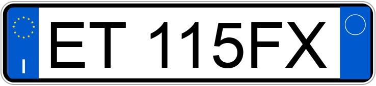 Numer rejestracyjny ET115FX posiada JEEP Wrangler 3a serie Numer rejestracyjny ET115FX posiada JEEP Wrangler 3a serie