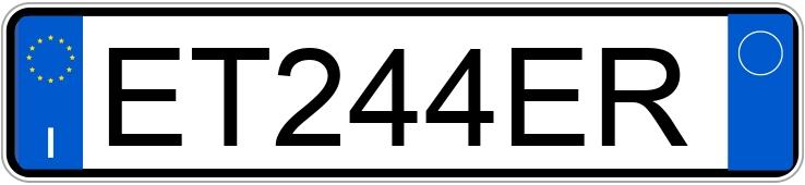 Numer rejestracyjny ET244ER posiada PORSCHE Boxster