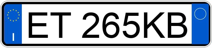 Numer rejestracyjny ET265KB posiada MERCEDES Classe B