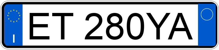 Numer rejestracyjny ET280YA posiada TOYOTA Aygo 1a serie