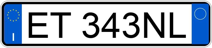 Numer rejestracyjny ET343NL posiada FIAT Punto 4a serie Numer rejestracyjny ET343NL posiada FIAT Punto 4a serie