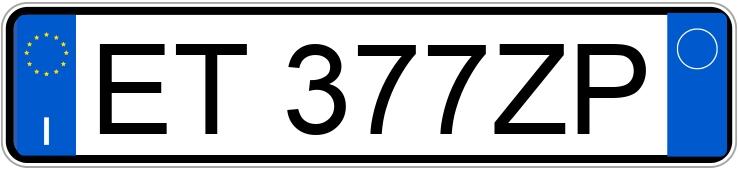 Numer rejestracyjny ET377ZP posiada FIAT 500