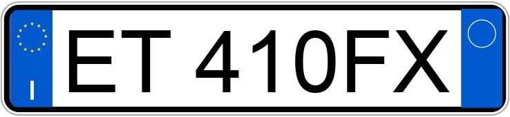 Numer rejestracyjny ET410FX posiada FORD Ka 2a serie