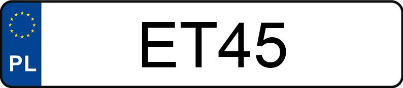 Numer rejestracyjny ET 45 posiada DODGE Grand Caravan 3.6 Kat. MR`11 GT Aut. - ET45