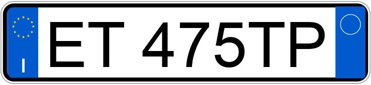 Numer rejestracyjny ET475TP posiada TOYOTA Prius 3a serie Numer rejestracyjny ET475TP posiada TOYOTA Prius 3a serie