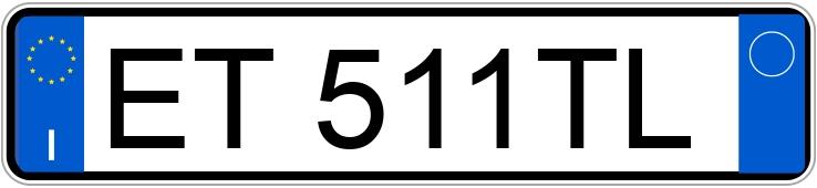 Numer rejestracyjny ET511TL posiada FIAT Punto 4a serie Numer rejestracyjny ET511TL posiada FIAT Punto 4a serie