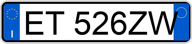 Numer rejestracyjny ET526ZW posiada FIAT 500