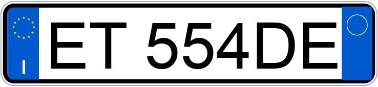 Numer rejestracyjny ET554DE posiada LANCIA Ypsilon 3a serie