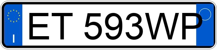 Numer rejestracyjny ET593WP posiada BMW Serie 1