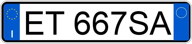 Numer rejestracyjny ET667SA posiada MERCEDES Classe A