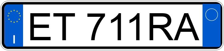 Numer rejestracyjny ET711RA posiada LANCIA Ypsilon 3a serie