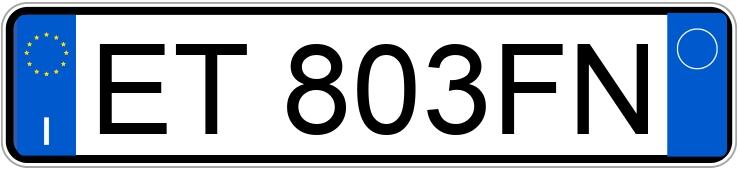 Numer rejestracyjny ET803FN posiada CITROEN C3 2a serie