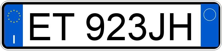 Numer rejestracyjny ET923JH posiada LANCIA Ypsilon 3a serie