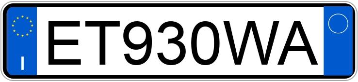 Numer rejestracyjny ET930WA posiada ALFA ROMEO Giulietta